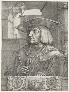 Keiser Maximilian I, 1520. av Lucas van Leyden