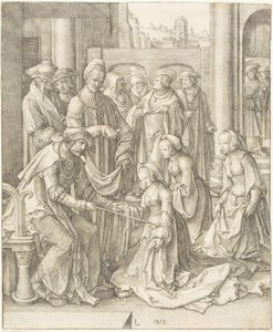 Ester før Ahasverus av Lucas van Leyden
