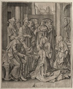 Ester før Ahasverus av Lucas van Leyden