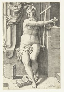 Tro Fides (tittel på objekt) Seven Virtues (serietittel) av Lucas van Leyden