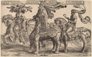 Hector av Troja, Alexander av Macedon, Julius Cæsar av Lucas van Leyden