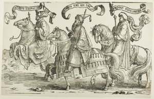 Joram, Ussia, Jotam, plate tre, fra De tolv konger av Israel av Lucas van Leyden
