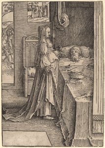 Jesabel lover Nabots vingård til kong Akab av Lucas van Leyden