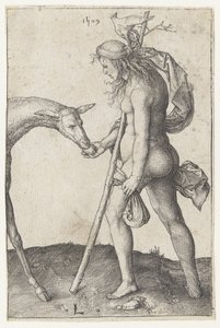 Ung kvinne med doe av Lucas van Leyden