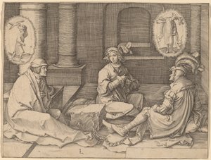 Joseph tolker drømmene i fengselet av Lucas van Leyden