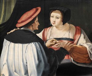Forlovede Forlovede, ca. 1525. av Lucas van Leyden