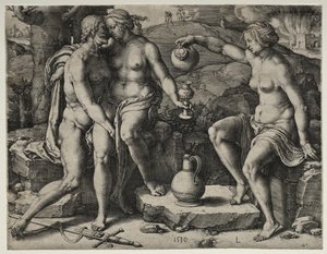 Lot og hans døtre av Lucas van Leyden