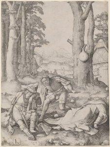 Mahomet og munken Sergius av Lucas van Leyden