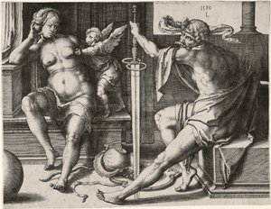 Mars, Venus og Amor av Lucas van Leyden