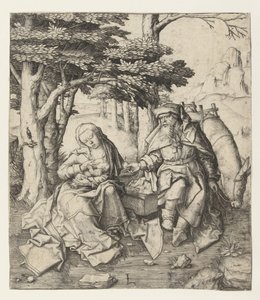 Hvil på flyturen til Egypt av Lucas van Leyden