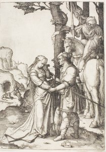 Saint George frigjør prinsessen av Lucas van Leyden
