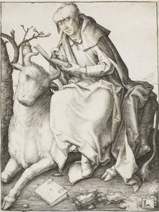 Sankt Lukas, ca. 1508 av Lucas van Leyden