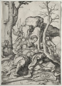 Samson og Delila, ca. 1507. av Lucas van Leyden