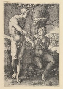 Synd av Adam og Eva, 1529. av Lucas van Leyden