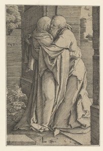 St. Joachim omfavner St. Anna, 1520. av Lucas van Leyden