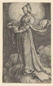 St. Maria Magdalena på skyene, 1518. av Lucas van Leyden