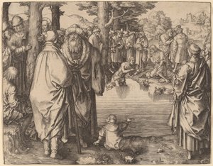 Kristi dåp i Jordan av Lucas van Leyden