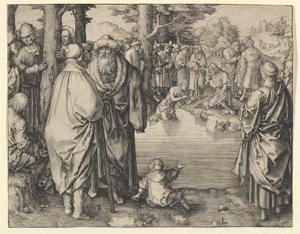 Kristi dåp i elven Jordan, ca. 1510. av Lucas van Leyden