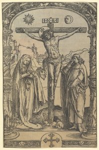 Korsfestelsen brukt i Utrecht Missal, Leiden, 1514, ca. 1512 av Lucas van Leyden