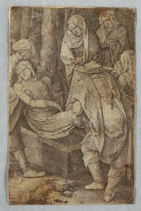 Gravleggingen, fra The Passion av Lucas van Leyden