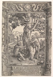 Menneskets fall, ca. 1517. av Lucas van Leyden