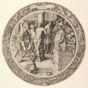 The Flagellation, fra Circular Passion, 1509. av Lucas van Leyden