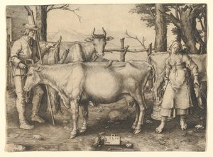 The Milkmaid, 1510. av Lucas van Leyden