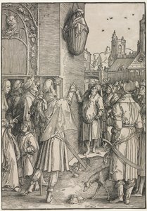 The Power of Women: Poeten Virgil Suspended in a Basket, ca. 1512. av Lucas van Leyden