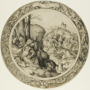 Den runde lidenskapen: Kristus som bærer korset av Lucas van Leyden