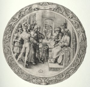 Den runde lidenskapen: Kristus foran ypperstepresten av Lucas van Leyden