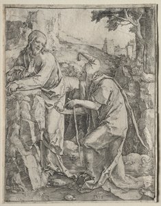 Kristi fristelse, 1518. av Lucas van Leyden