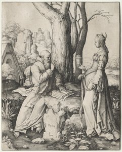 Fristelsen til St. Antonius av Lucas van Leyden