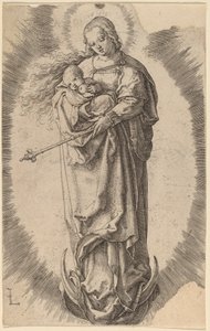Jomfruen og barnet på halvmånen av Lucas van Leyden