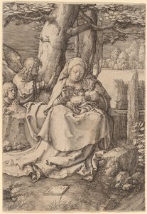 Jomfruen og barnet med to engler av Lucas van Leyden