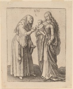 Jomfruen og den hellige Anna av Lucas van Leyden