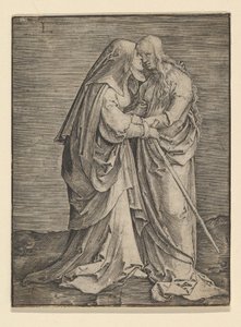 Besøket, ca. 1516. av Lucas van Leyden
