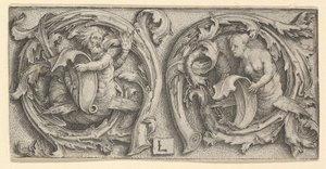 Triton og Siren i Tendrils, ca. 1510. av Lucas van Leyden