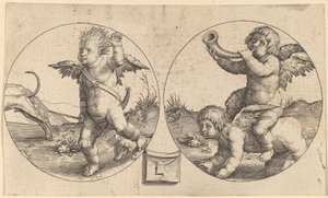 To amorer i to sirkler av Lucas van Leyden