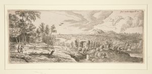 Skog med utsikt over en elv av Lucas van Uden