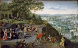 Keiser Rudolf II ved en drikkekur (olje på lerret, ca. 1593)
