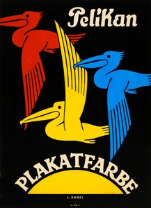 Pelican plakatfarge, 1920-1925.