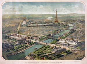 Panoramautsikt over verdensutstillingen i 1900. av Lucien Baylac