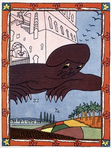 Et geni - i "" Tusen og en natt"" ill. av Lucien Laforge (1889-1952)