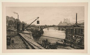 Pont des Saints-Peres i Paris av Lucien Marcelin Gautier
