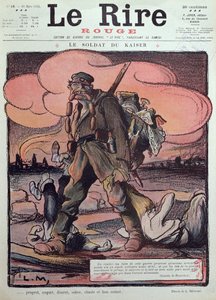 Karikatur av en tysk soldat, fra forsiden av 