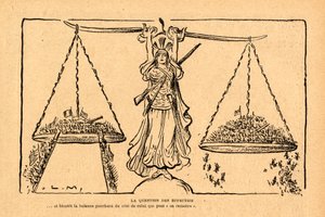 Le Rire rouge, satirisk i svart-hvitt av Lucien Metivet