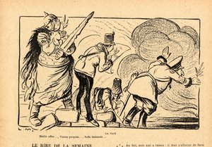Le Rire rouge, satirisk i svart-hvitt av Lucien Metivet