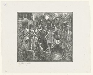 Fra fakkeloptocht Daphnis og Chloe, fakkeltog Daphnis og Chloe (serietittel) av Lucien Pissarro