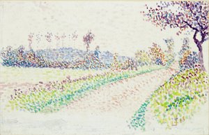 Vei nær Eragny, 1886 av Lucien Pissarro