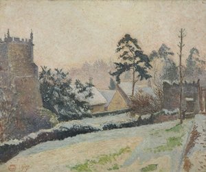 Snøscene i East Knoyle, Wiltshire, England